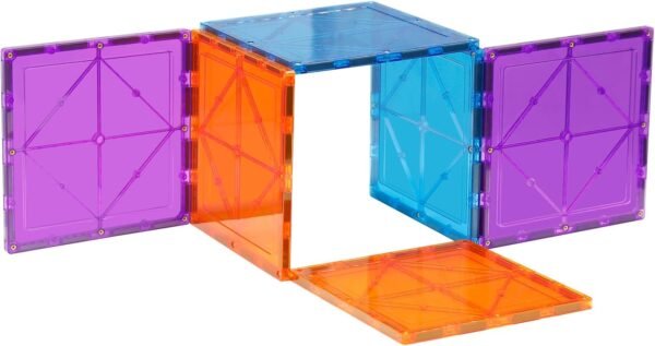 6 Piece Magnetic Tiles Set Large Square Shape Magnet Building Block Construction Toy  Learning Kit Educational Playset Playboard (NF-06 Set)