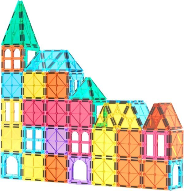 Magnetic Tiles Toys for Kids, Starter Set 3D Magnet Building Blocks Construction Playboards,  Learning Educational Toddlers Toy Gift for 3+ Year Old Boys and Girls