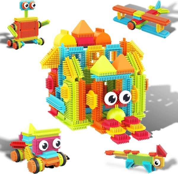 120pcs Hedgehog Interlocking Building Blocks Tiles Construction Toy Set Learning Playset Development Preschool Kindergarten Toy for Kids Age3+ 0